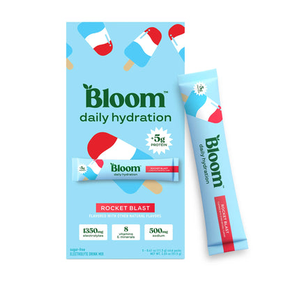 Bloom Nutrition Daily Hydration Sticks (5 Sticks) - 1350Mg Electrolytes, 5G Clear Whey Protein & Collagen, 8 Key Vitamins, Sugar-Free Drink Mix for Hydration, Recovery & Skin Health